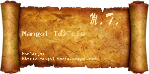 Mangol Tácia névjegykártya